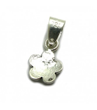 PE001278 Small sterling silver pendant charm solid 925 Flower EMPRESS
